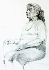 Fototapeta na wymiar Portret starszy kobieta