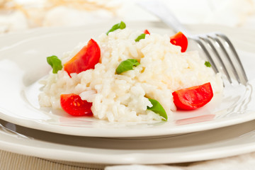 Tomato and basil risotto