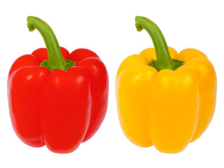 Yellow and red pepper