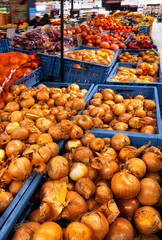 Supermarket. Department of vegetables.