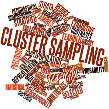 Word cloud for Cluster sampling