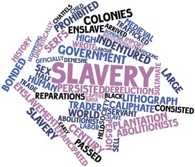 Obraz premium Word cloud for Slavery