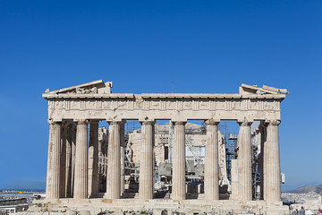 Obraz premium Parthenon temple on the Athenian Acropolis, Greece