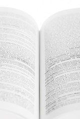 Book Open, White Background.