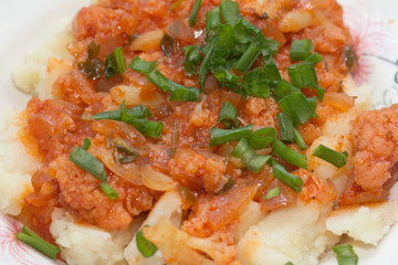 stewed in tomato sauce