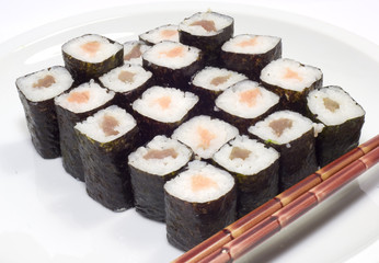 sushi and chopsticks