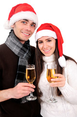 Isolated Christmas Couple