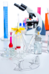 Chemical scientific laboratory stuff test tube flask