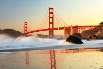 Deurstickers San Francisco Golden Gate Bridge San Francisco