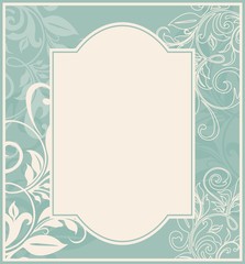 Damask invitation floral card