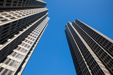 Fototapeta na wymiar Grattacieli a Embarcadero San Francisco