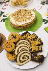 Festive table for Christmas .