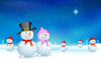 Snowman in Christmas