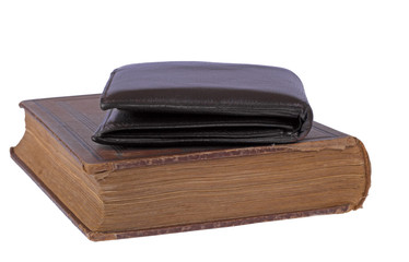 Wallet on a book