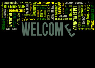 welcome tagcloud - herzlich willkommen
