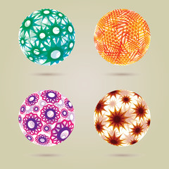 Abstract spheres - EPS10 file with transparencies
