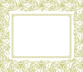 Frame on a ornamental background