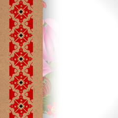 Floral background with the Ukrainian national ornament. eps10