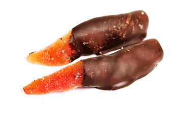 Papaya candita al cioccolato
