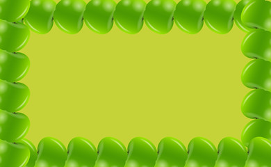 Apple frame vector illusttration