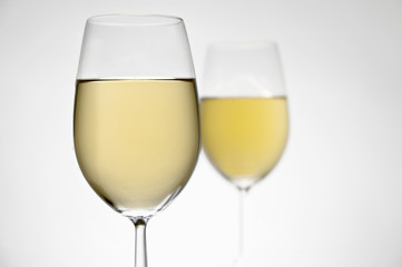 Two glasses of white wine