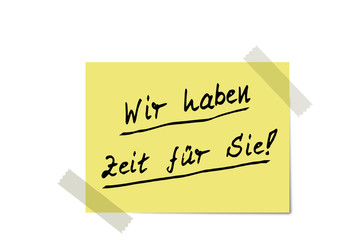 Wir haben Zeit f&uuml;r Sie  #121129-svg002