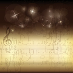 Music stave / Square card with space for your text