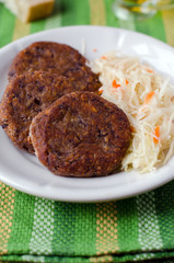 Cutlets of beans and carrots