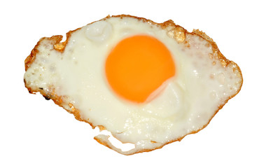 Fried Egg Isolated On White