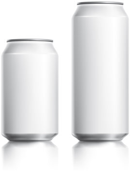 White can vector visual 330 ml & 500 ml,  Drawn with mesh tool.