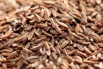 Cumin seeds texture, full frame background