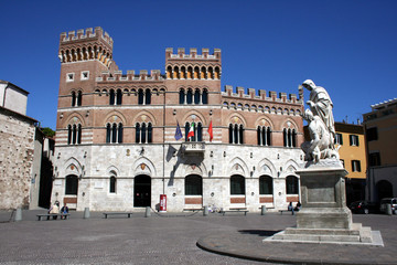 Grosseto, Palazzo Aldobrandeschi, Toskana - obrazy, fototapety, plakaty