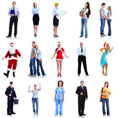 Obraz premium Group of workers people set.