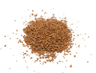 coffee on a white background. macro