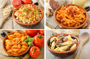 Varietà di pasta italiana, variety of italian pasta