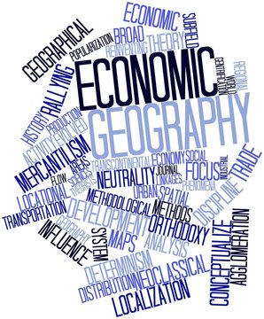 Word cloud for Economic geography