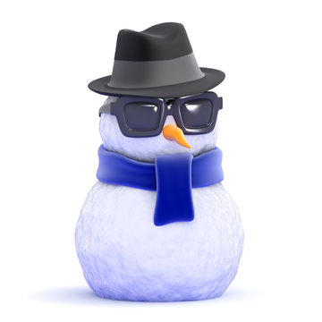 Snowman is looking pretty cool in his trilby
