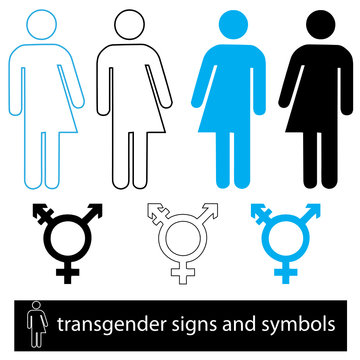 A set of transgender icons for web or print