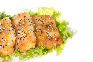 Roasted fish with lemon