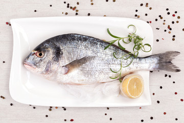 Sea bream, mediterranean style.