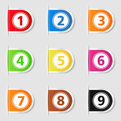 Obraz premium Tabs with numbers