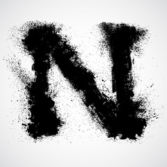 Grunge letter - alphabet symbol design - 47275312