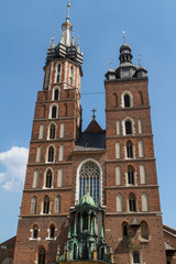 Fototapeta na wymiar St. Mary's Basilica (Mariacki Church) - famous brick gothic chur