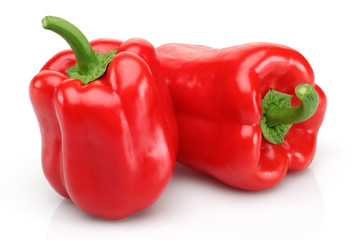 Two red bell peppers
