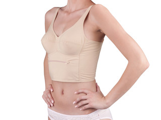 bra which has a pocket with zipper for keeping something