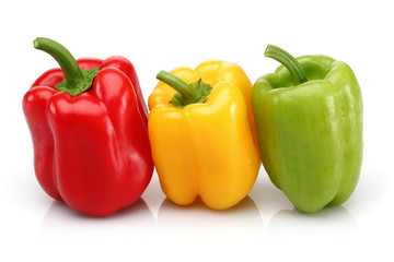 three bell peppers