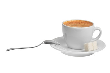 Coffee cup on white background