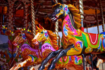 Fototapeta na wymiar Carousel Horses