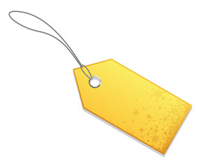 Golden christmas sale tag