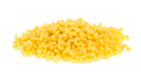 italian pasta (macaroni) isolated on white background